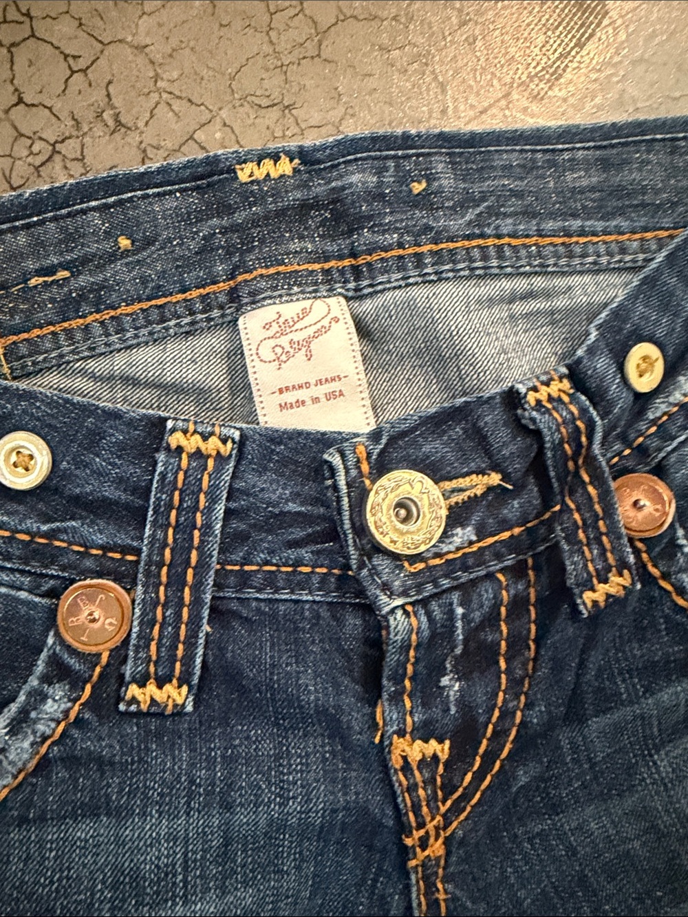 True Religion Women's Blue Boot Cut Jeans with Contrast Stitching - Picture 3 of 7